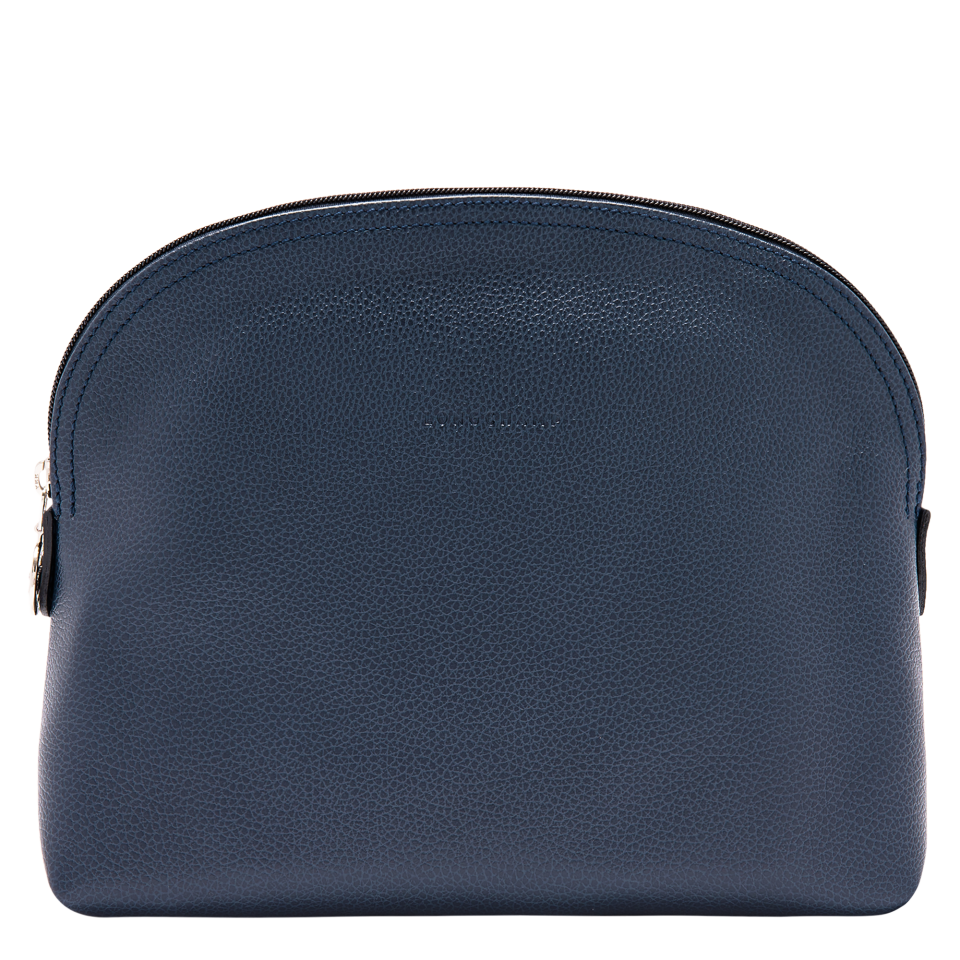 Le Foulonné Toiletry case Navy - Leather