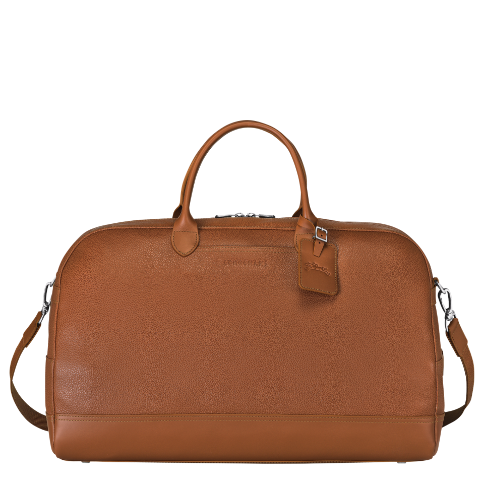 Le Foulonné L Travel bag Caramel - Leather