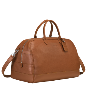 Le Foulonné L Travel bag Caramel – Leather