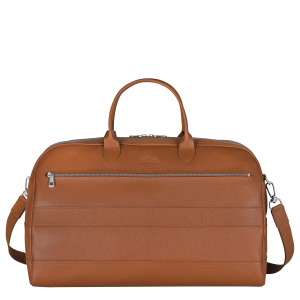 Le Foulonné L Travel bag Caramel – Leather