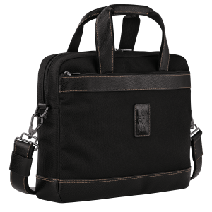 Boxford S Briefcase Black – Recycled canvas