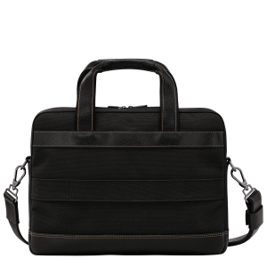 Boxford S Briefcase Black – Recycled canvas
