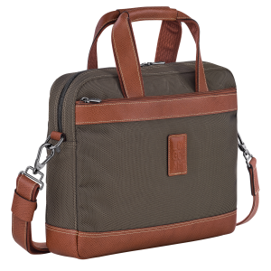 Boxford S Briefcase Brown – Recycled canvas