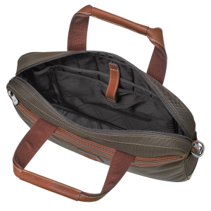 Boxford S Briefcase Brown – Recycled canvas