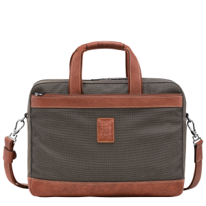 Boxford L Briefcase Brown – Recycled canvas