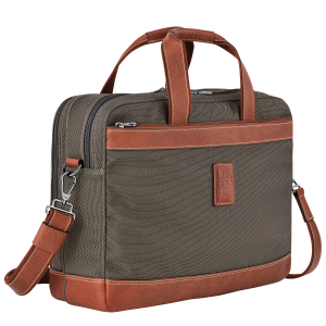 Boxford L Briefcase Brown – Recycled canvas
