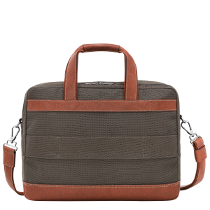 Boxford L Briefcase Brown – Recycled canvas