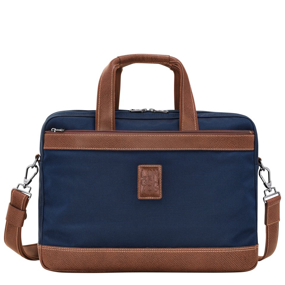 Boxford L Briefcase Blue - Recycled canvas