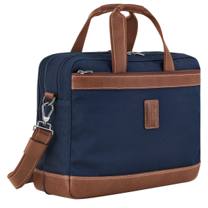 Boxford L Briefcase Blue – Recycled canvas