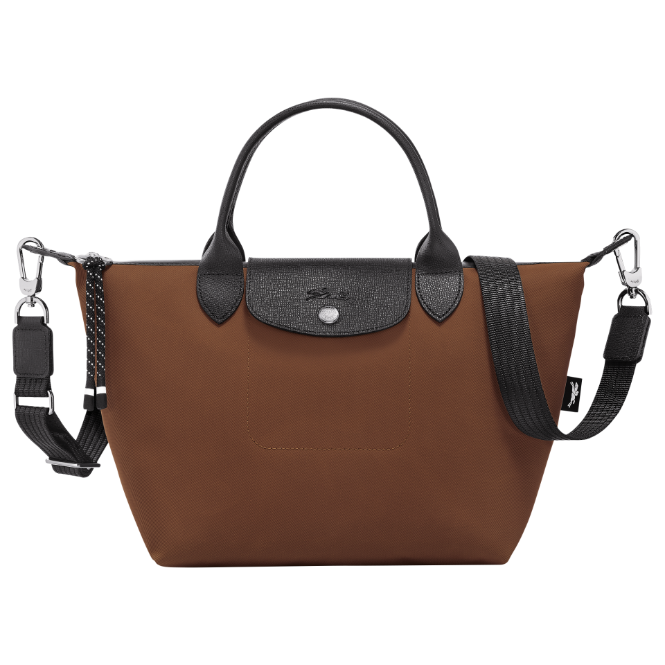 Le Pliage Energy S Handbag Chocolate - Recycled canvas