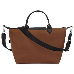 Le Pliage Energy L Handbag Chocolate – Recycled canvas