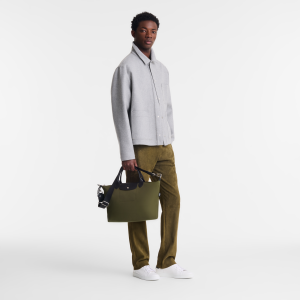 Le Pliage Energy L Handbag Khaki – Recycled canvas