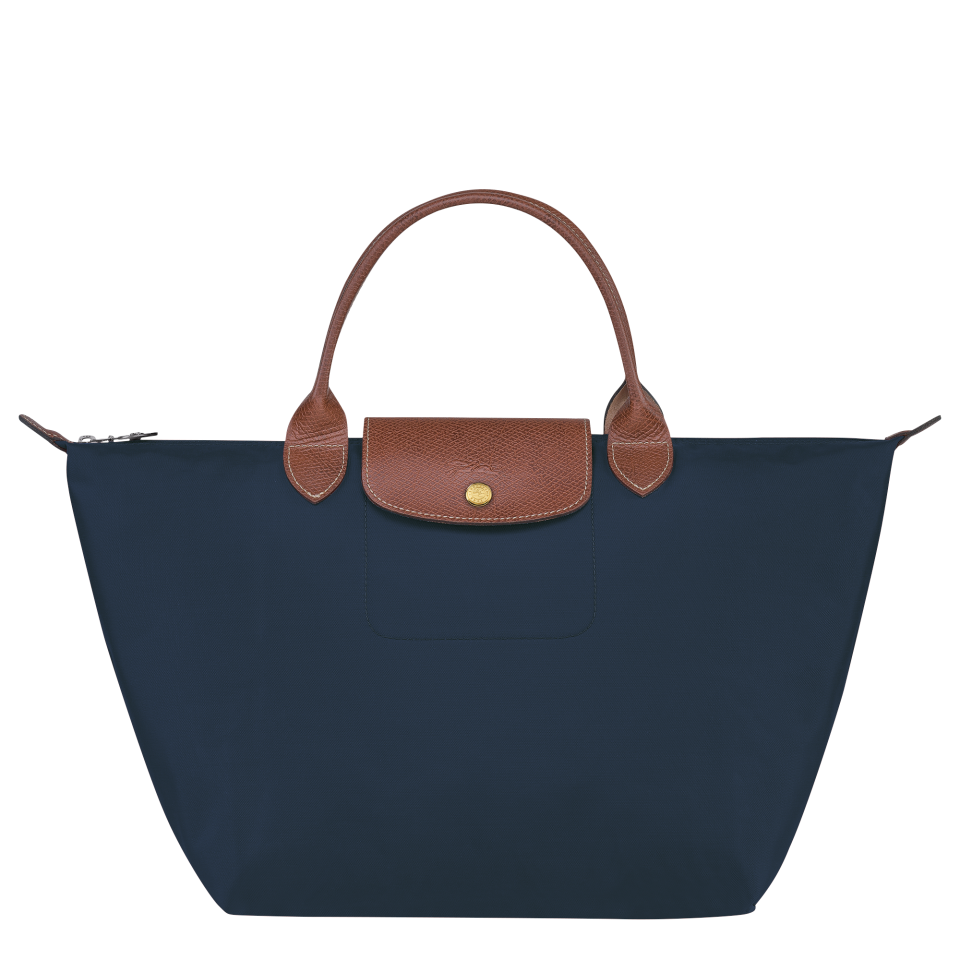 Le Pliage Original M Handbag Navy - Recycled canvas