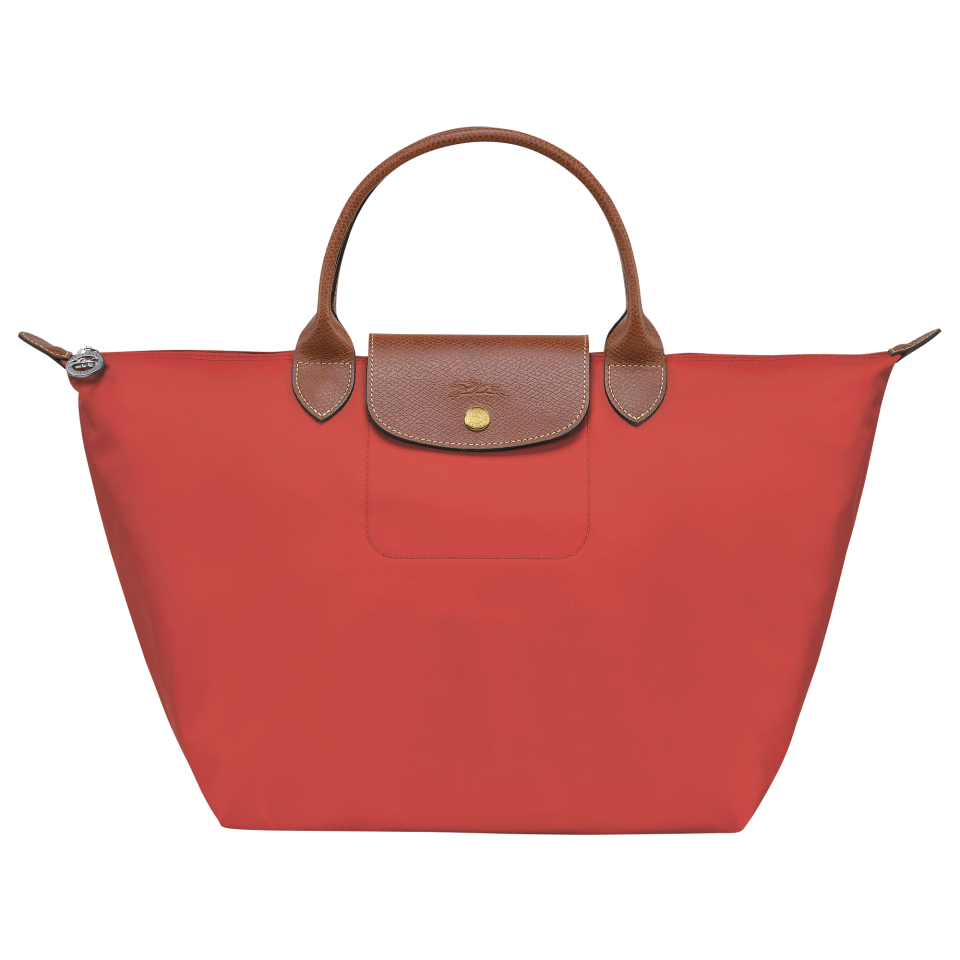 Le Pliage Original M Handbag Tomato - Recycled canvas