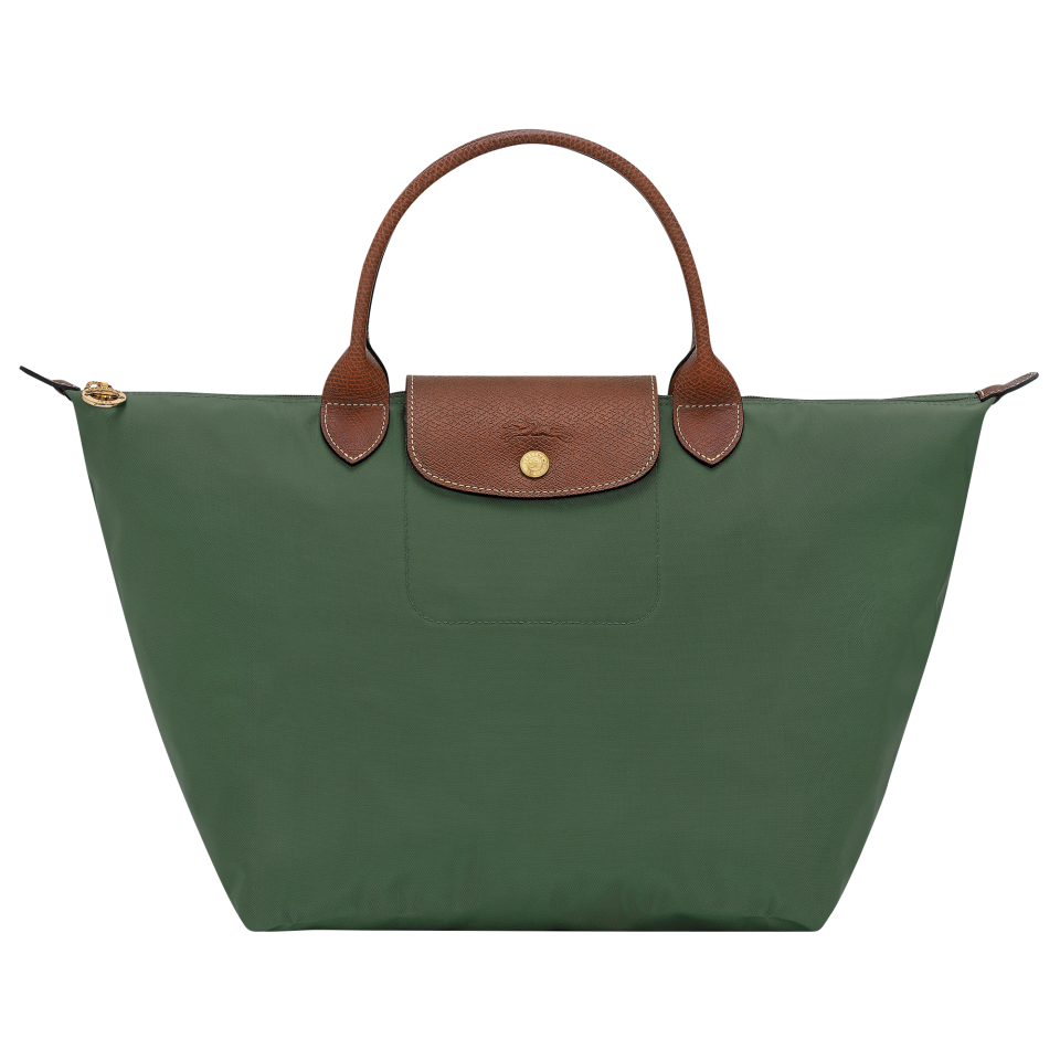Le Pliage Original M Handbag British Green - Recycled canvas
