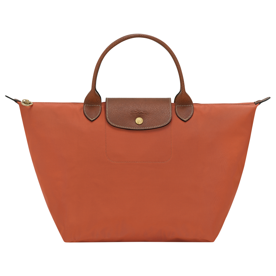 Le Pliage Original M Handbag Brick - Recycled canvas