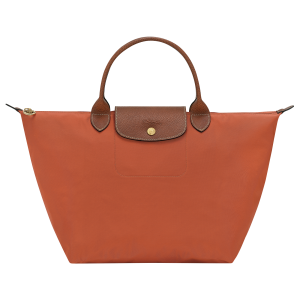 Le Pliage Original M Handbag Brick – Recycled canvas