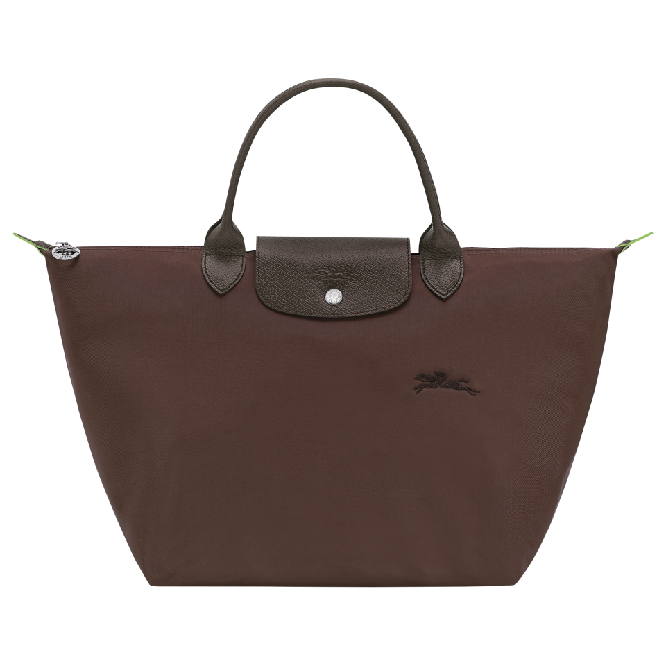 Le Pliage Green M Handbag Mocha - Recycled canvas