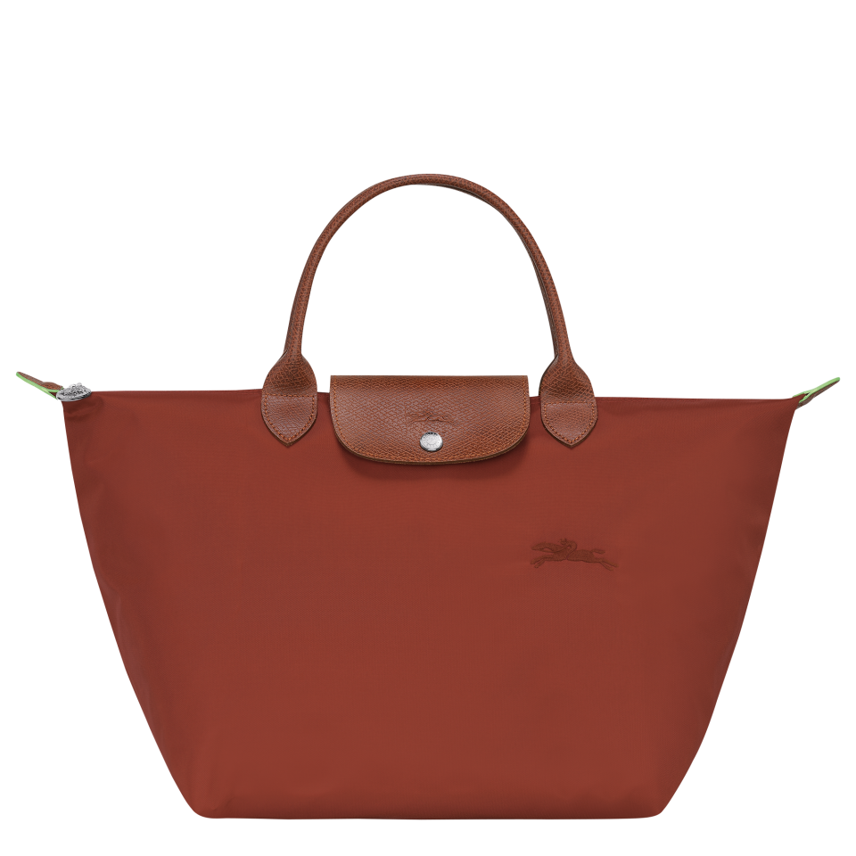 Le Pliage Green M Handbag Chestnut - Recycled canvas