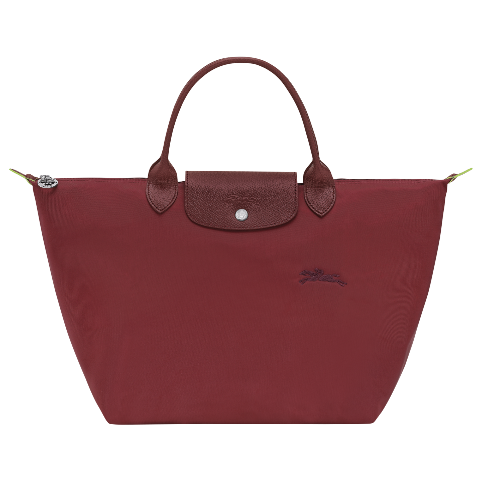Le Pliage Green M Handbag Pomegranate - Recycled canvas
