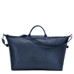 Le Foulonné L Travel bag Navy – Leather