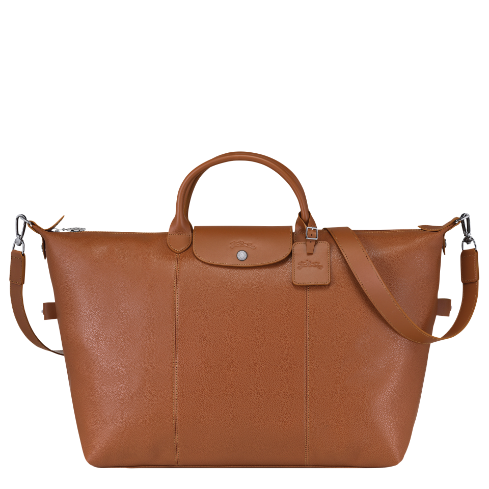 Le Foulonné L Travel bag Caramel - Leather