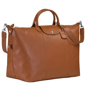 Le Foulonné L Travel bag Caramel – Leather