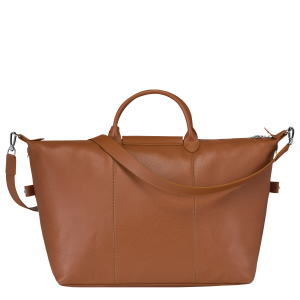 Le Foulonné L Travel bag Caramel – Leather