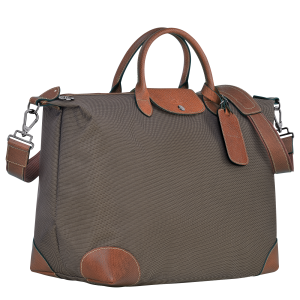 Boxford L Travel bag Brown – Recycled canvas