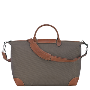 Boxford L Travel bag Brown – Recycled canvas