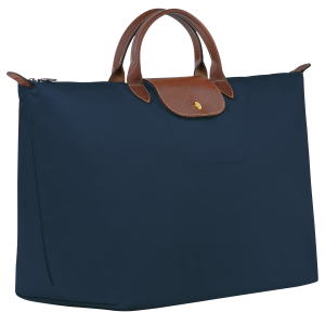 Le Pliage Original L Travel bag Navy – Recycled canvas