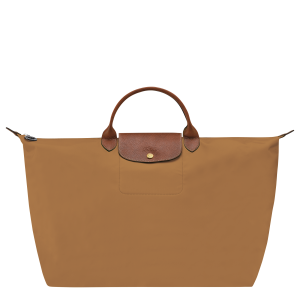 Le Pliage Original L Travel bag Fawn – Recycled canvas