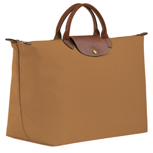 Le Pliage Original L Travel bag Fawn – Recycled canvas