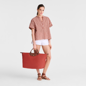 Le Pliage Original L Travel bag Tomato – Recycled canvas