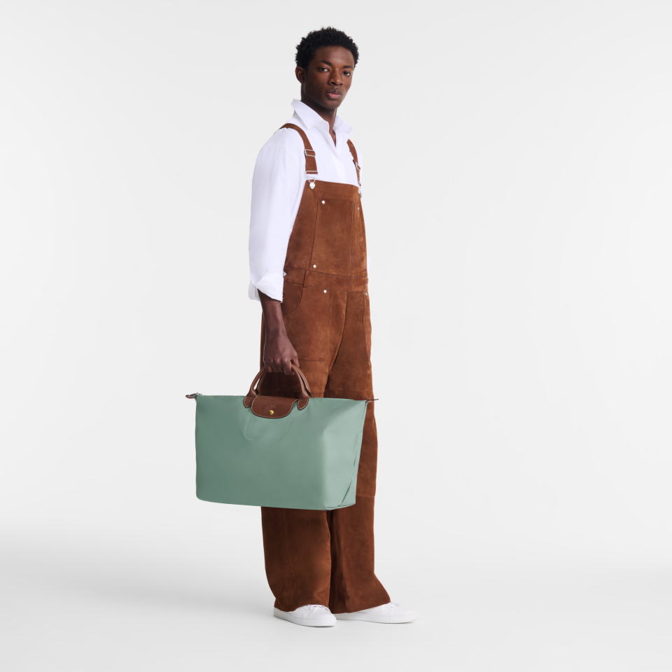 Le Pliage Original L Travel bag Celadon - Recycled canvas