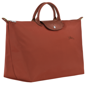 Le Pliage Green L Travel bag Chestnut – Recycled canvas