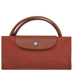 Le Pliage Green L Travel bag Chestnut – Recycled canvas