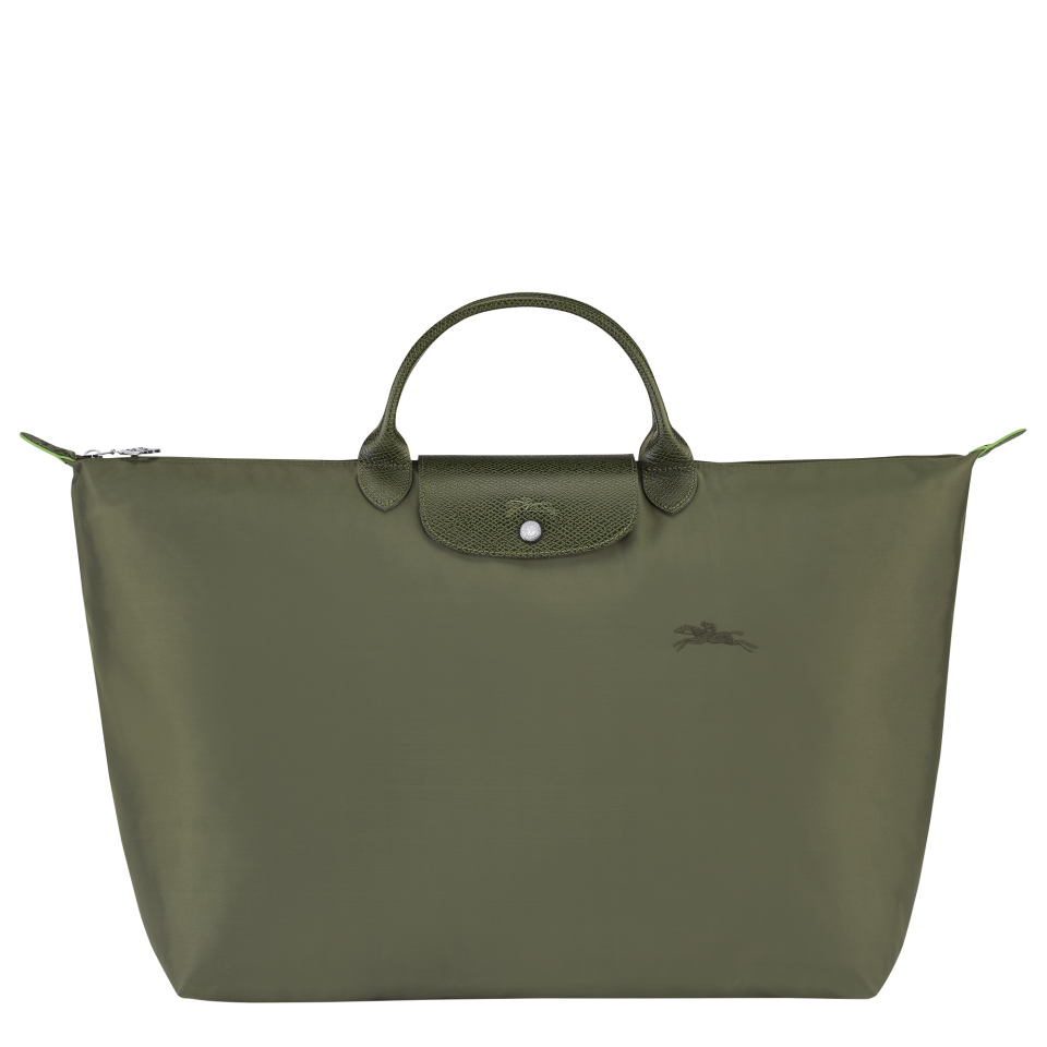 Le Pliage Green L Travel bag Forest - Recycled canvas