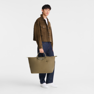Le Pliage Green L Travel bag Artichoke – Recycled canvas