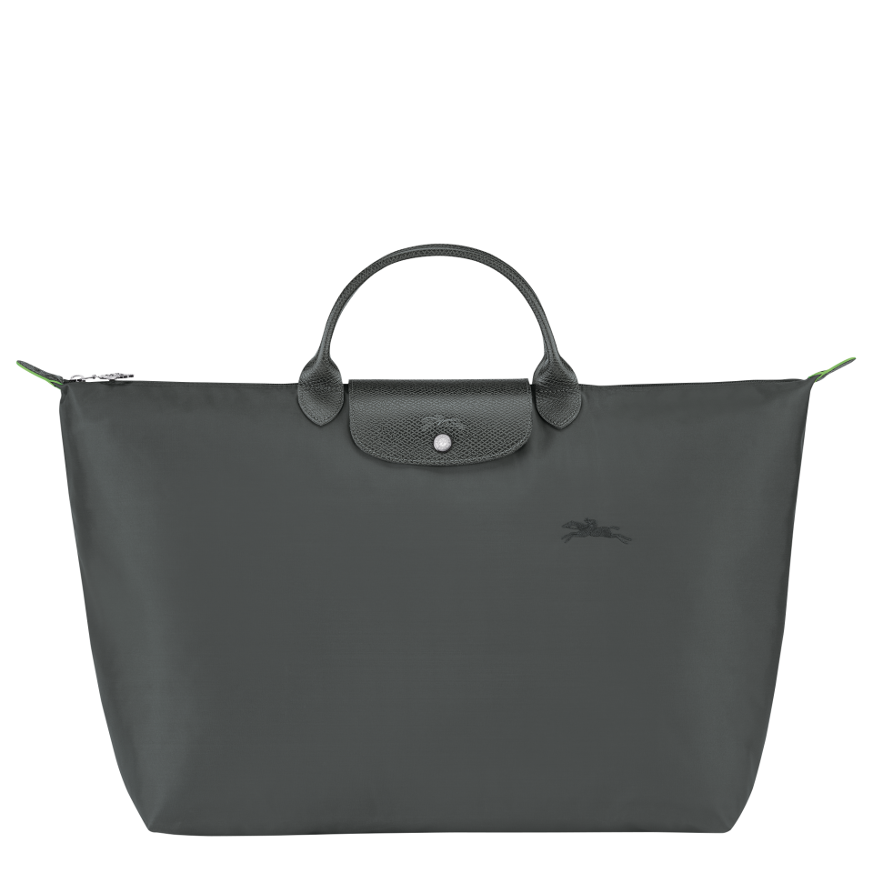 Le Pliage Green L Travel bag Graphite - Recycled canvas