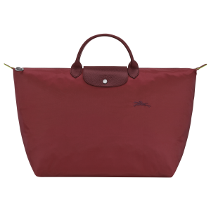Le Pliage Green L Travel bag Pomegranate – Recycled canvas