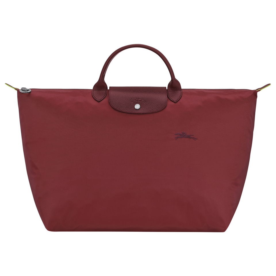 Le Pliage Green L Travel bag Pomegranate - Recycled canvas