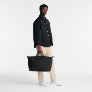 Le Pliage Xtra L Travel bag Black – Leather