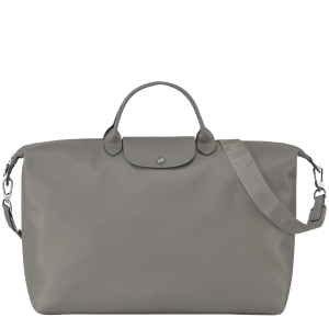 Le Pliage Xtra L Travel bag Turtledove – Leather