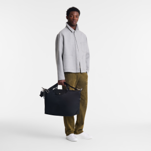 Le Pliage Energy L Travel bag Black – Recycled canvas