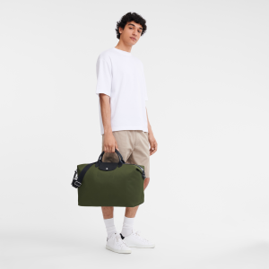 Le Pliage Energy L Travel bag Khaki – Recycled canvas