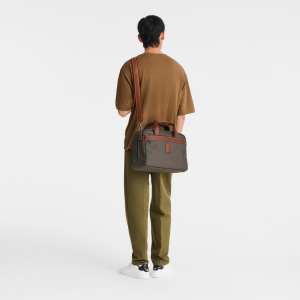 Boxford S Travel bag Brown – Recycled canvas