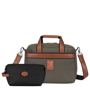 Boxford S Travel bag Brown – Recycled canvas