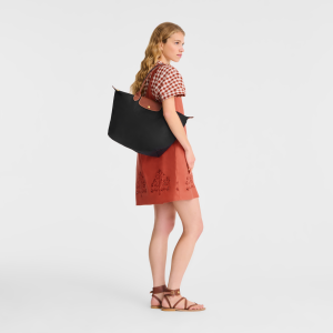 Le Pliage Original L Tote bag Black – Recycled canvas