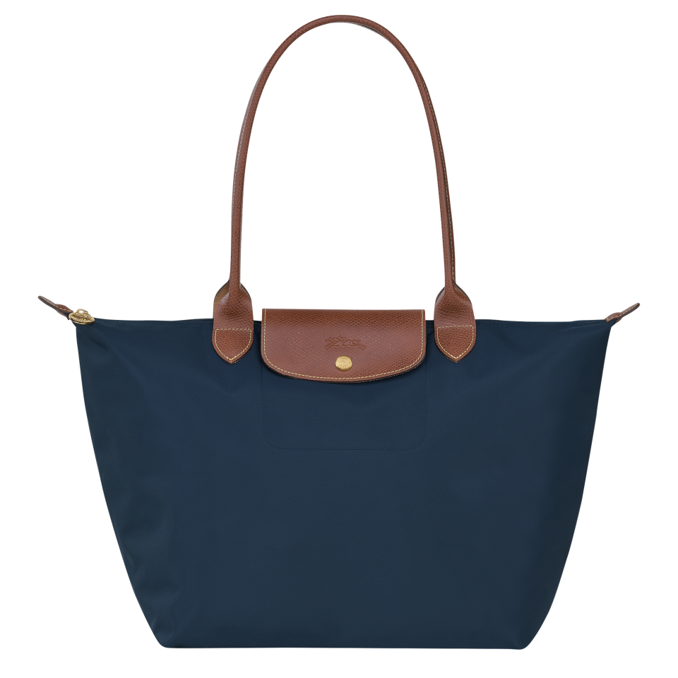 Le Pliage Original L Tote bag Navy - Recycled canvas